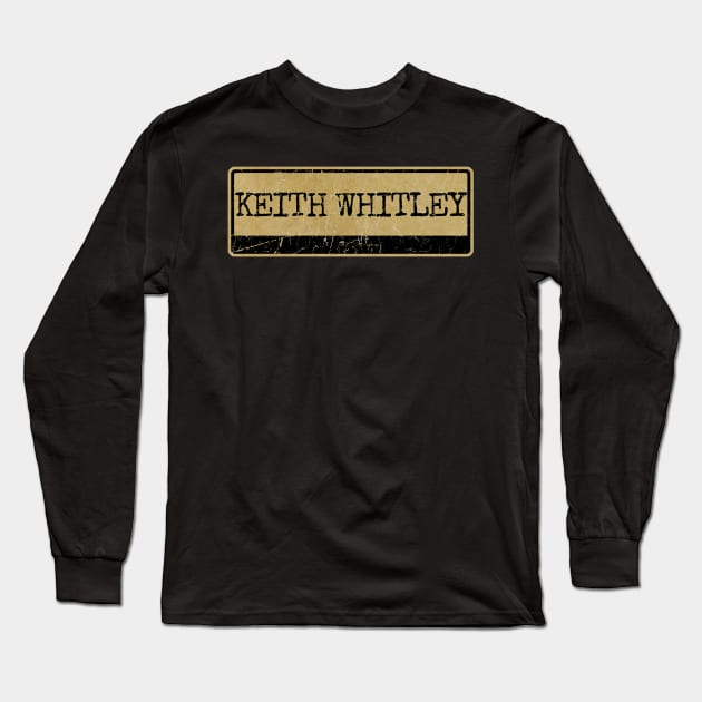 Aliska text black retro - Keith Whitley Long Sleeve T-Shirt by Aliska